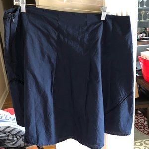 Lane Bryant Navy Skirt with cutout design